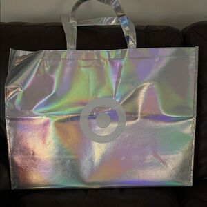 Target Holographic Silver Tote Bag